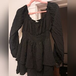 Faded Rose Black Romper